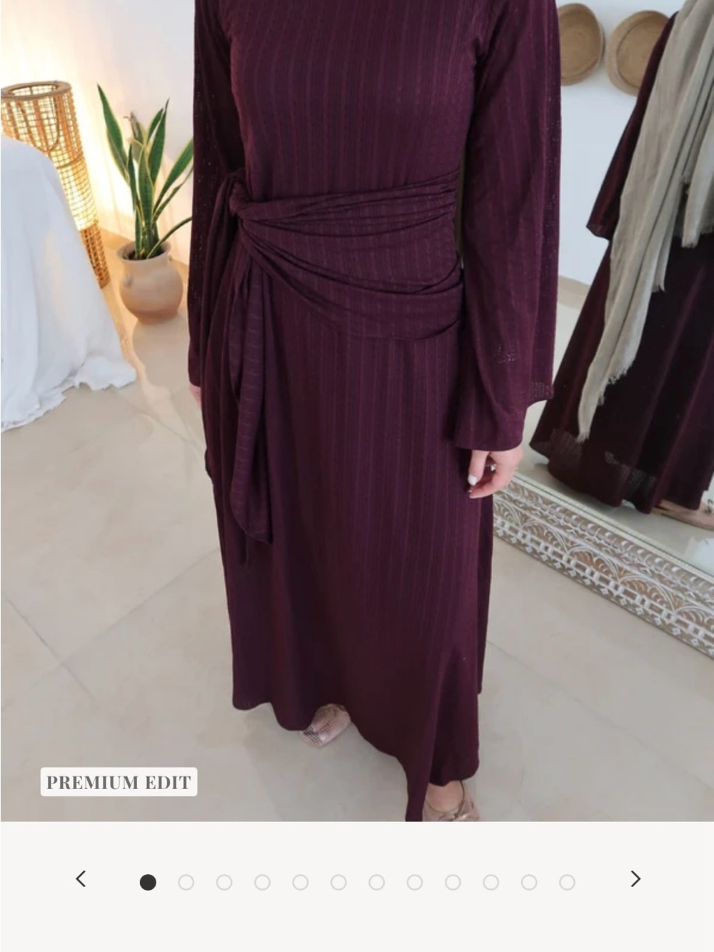 Women's Long Sleeve Maxi Dress - Plum